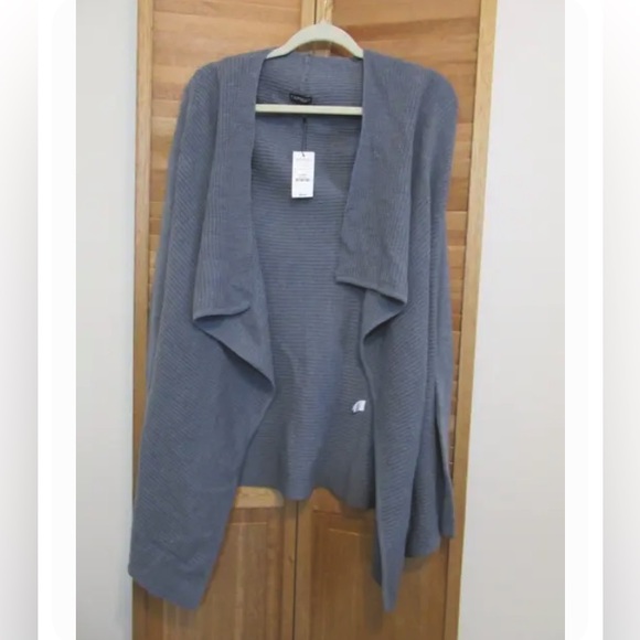 Express Sweaters - NWT EXPRESS Womens Size XS Gray Open Front Wrap Drape Cardigan Sweater